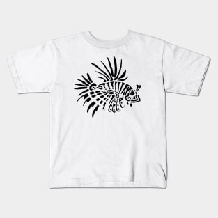 Fish lion black tattoo Kids T-Shirt